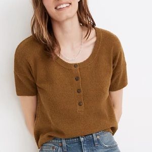 Madewell Henley Sweater Tee in Distant Olive